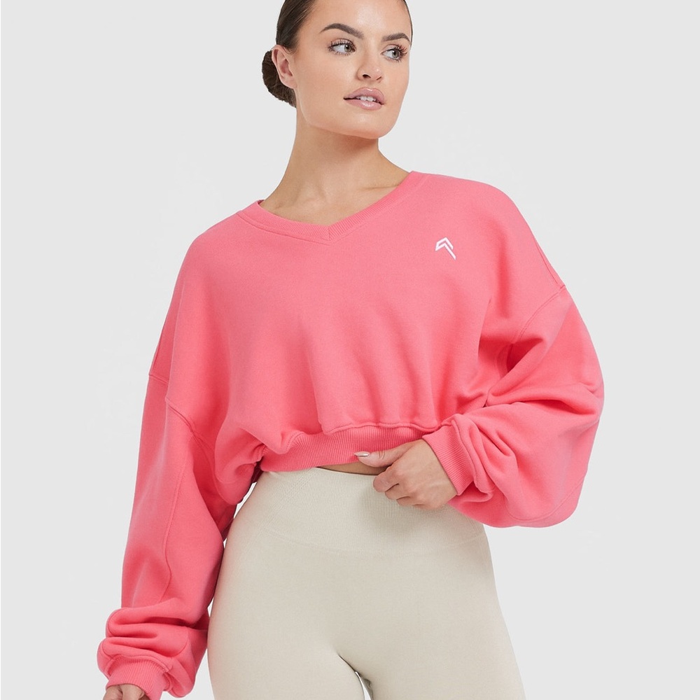 Oner Active All Day Lightweight Oversized V-Neck Sweatshirt